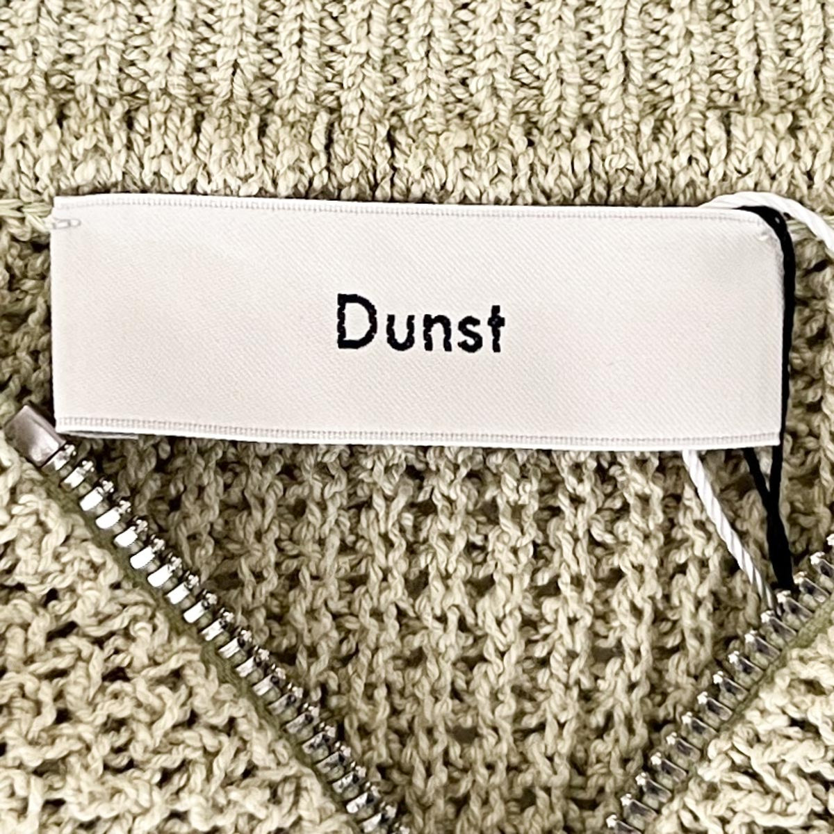 Dunst Green Cotton Textured Knit Polo Top Large ~ AU12-14 [NEW]