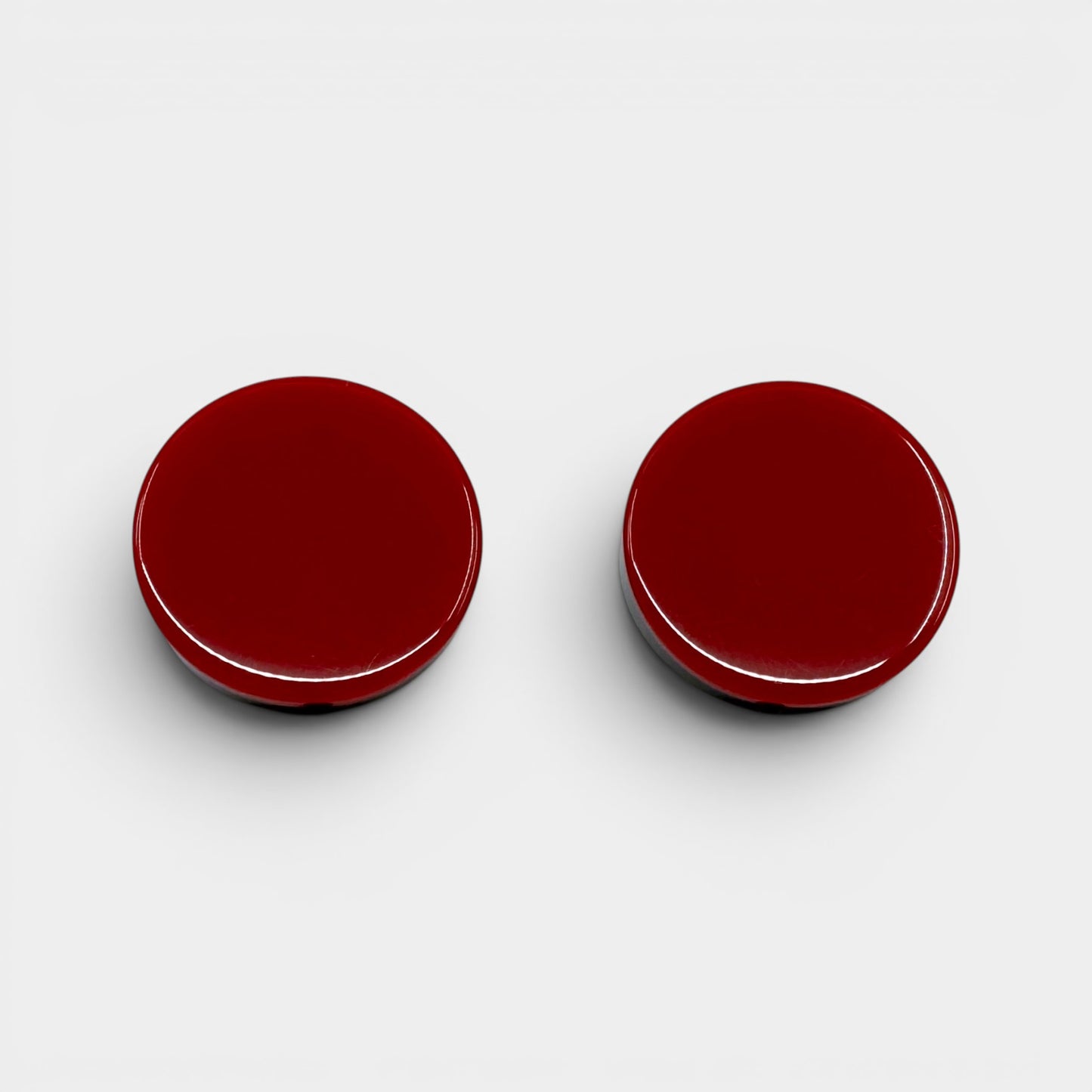 Angela Caputi Italy Red Black Resin Statement Clip On Earrings