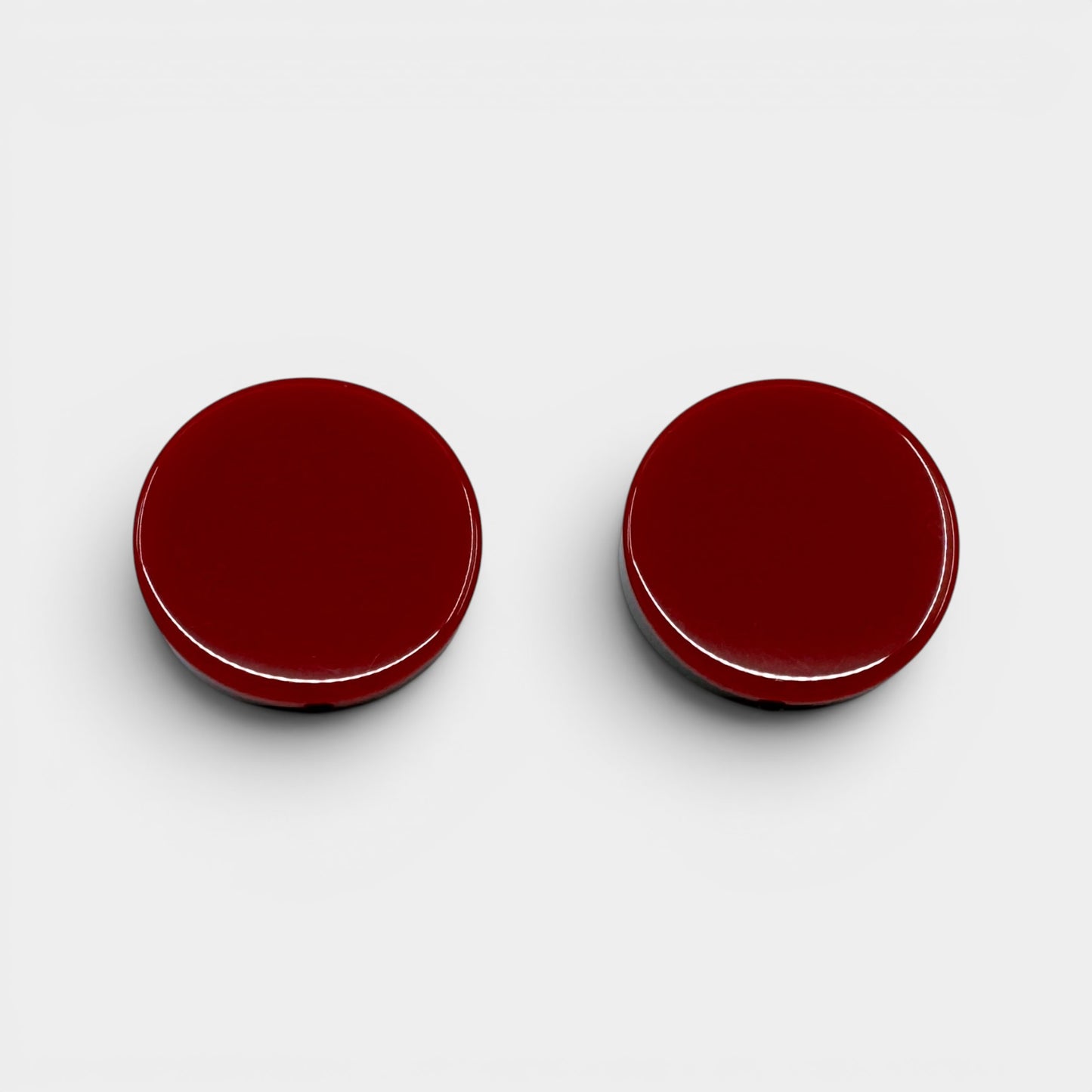 Angela Caputi Italy Red Black Resin Statement Clip On Earrings