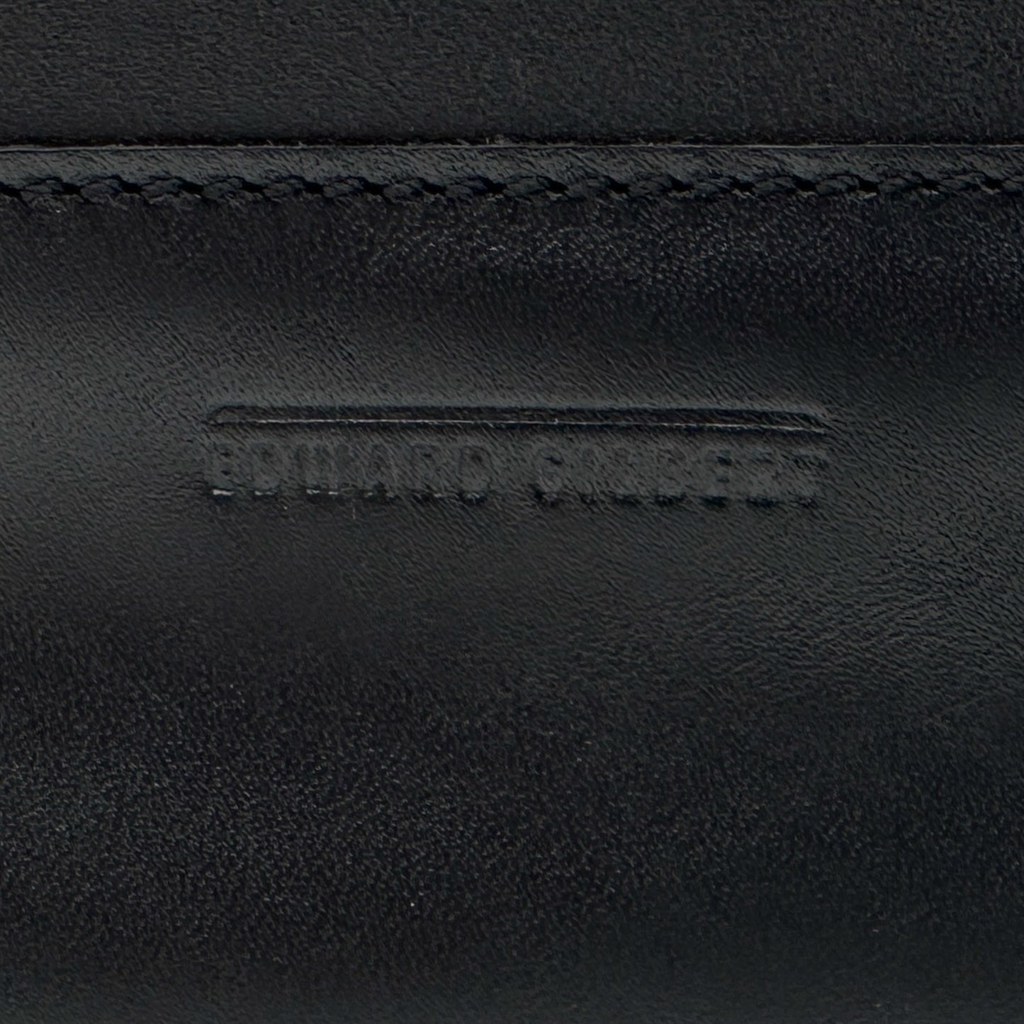 Edward Gilbert Black Leather Drawstring Bucket Shoulder Bag