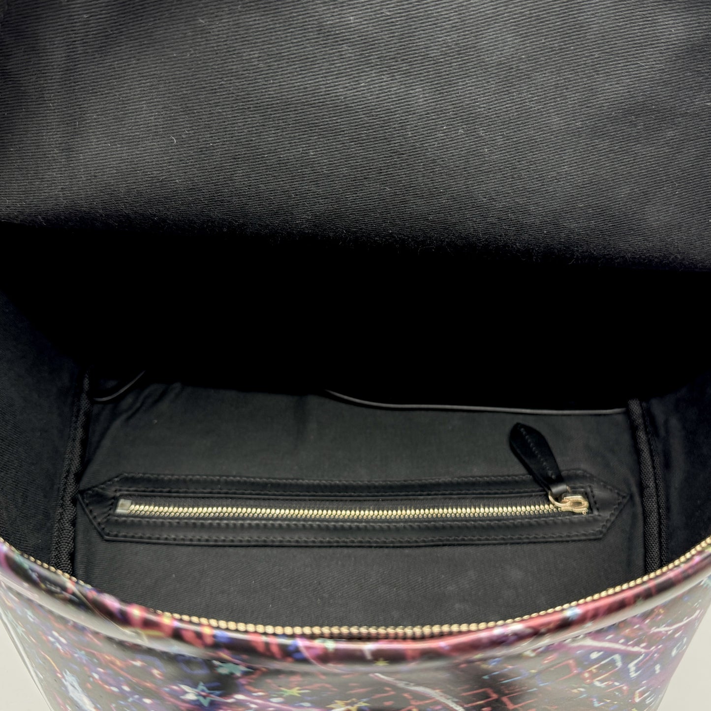 Romance Was Born X Edward Gilbert Pink Foil Print Leather Backpack Bag