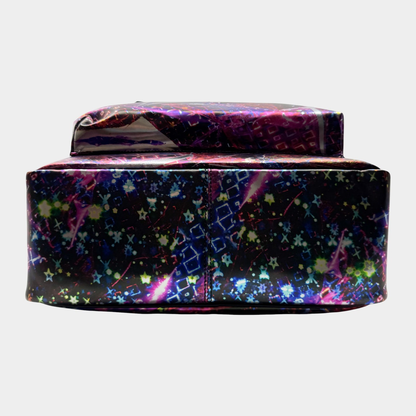 Romance Was Born X Edward Gilbert Pink Foil Print Leather Backpack Bag