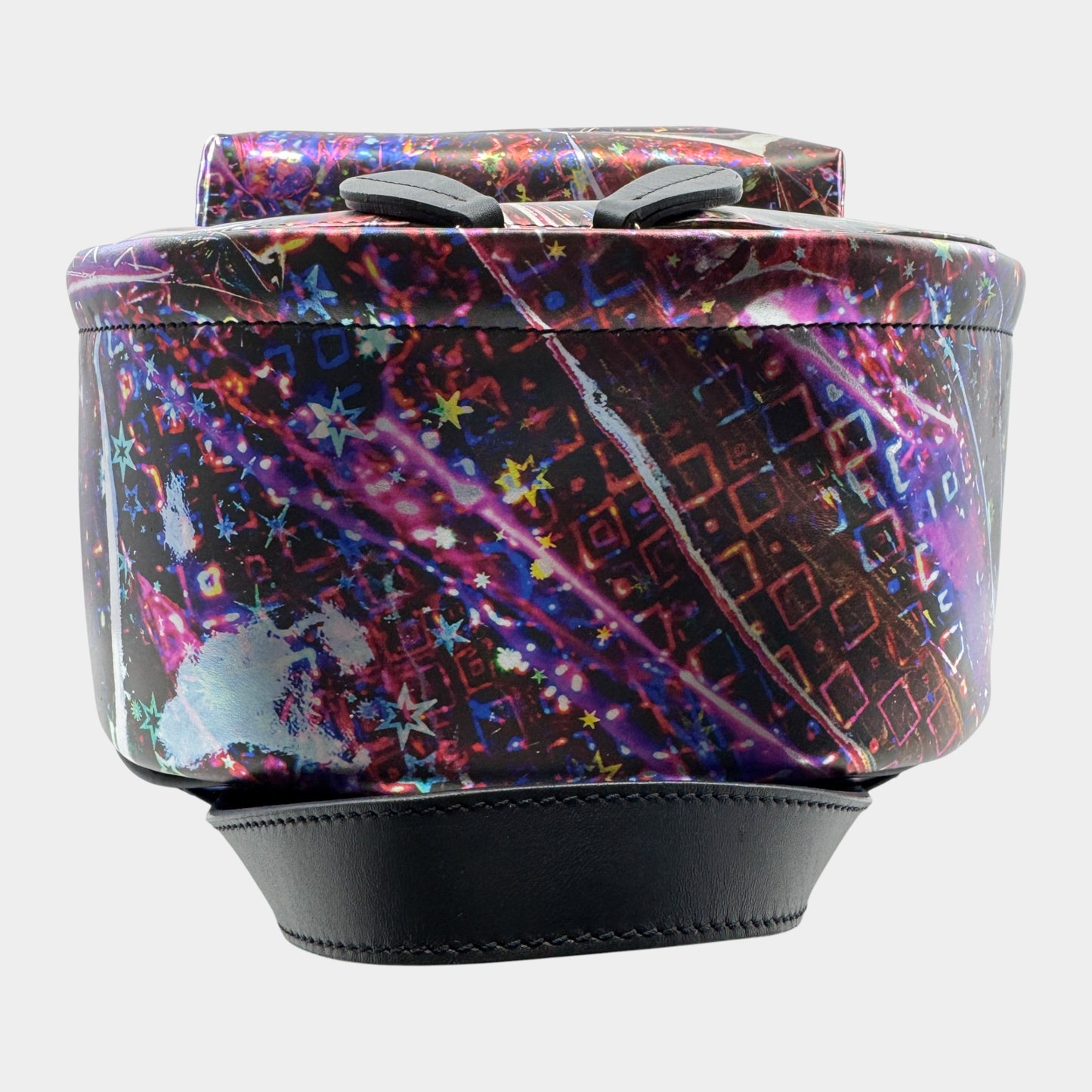 Romance Was Born X Edward Gilbert Pink Foil Print Leather Backpack Bag