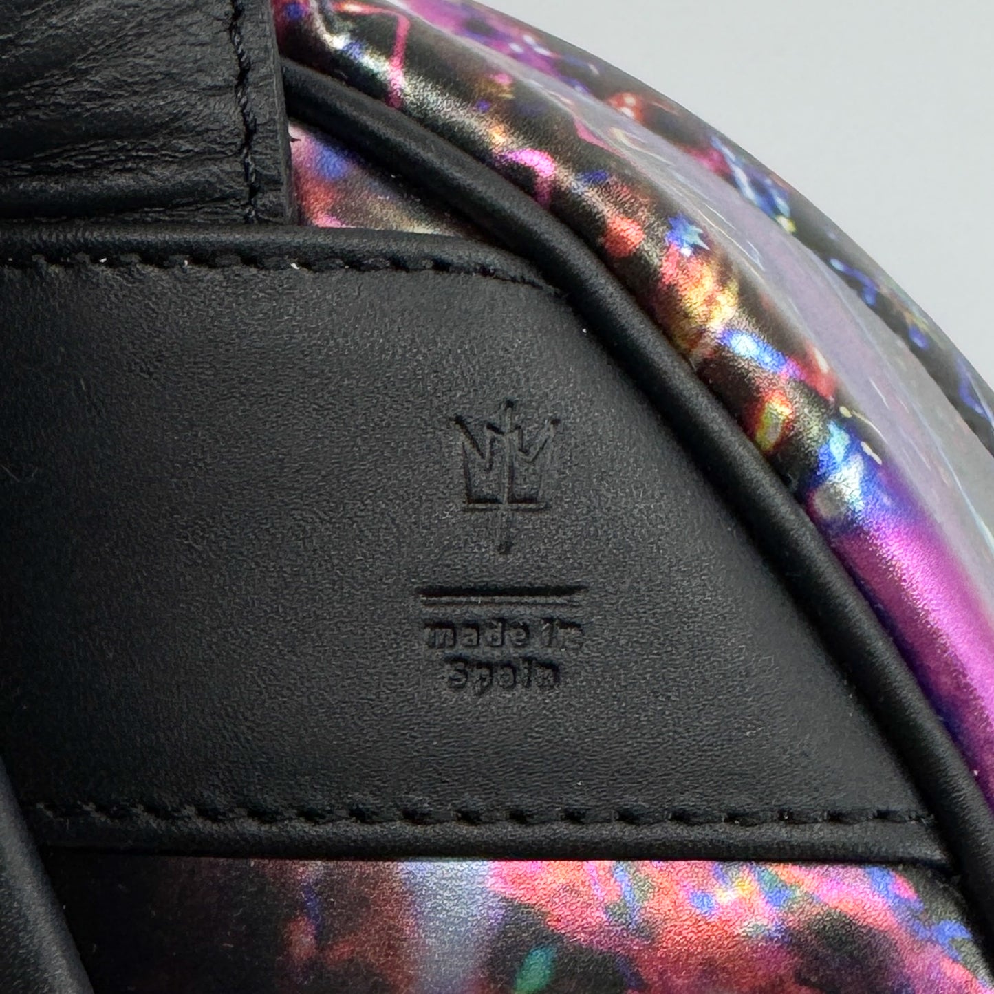 Romance Was Born X Edward Gilbert Pink Foil Print Leather Backpack Bag