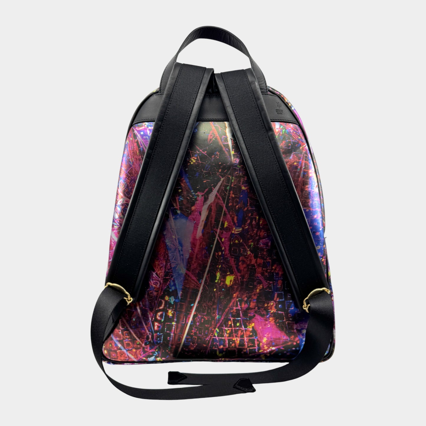 Romance Was Born X Edward Gilbert Pink Foil Print Leather Backpack Bag