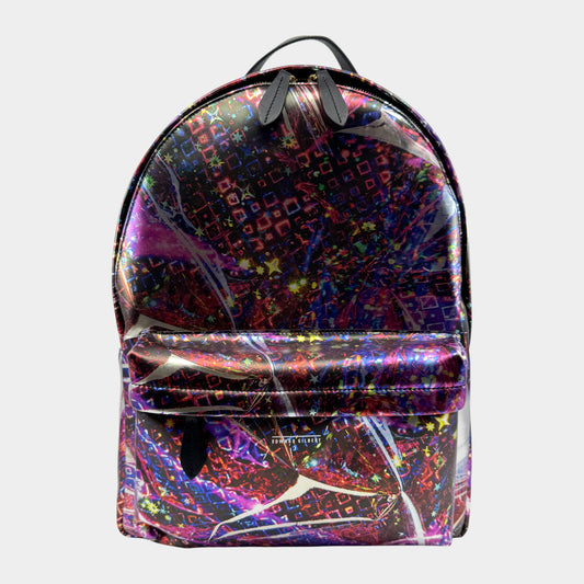 Romance Was Born X Edward Gilbert Pink Foil Print Leather Backpack Bag