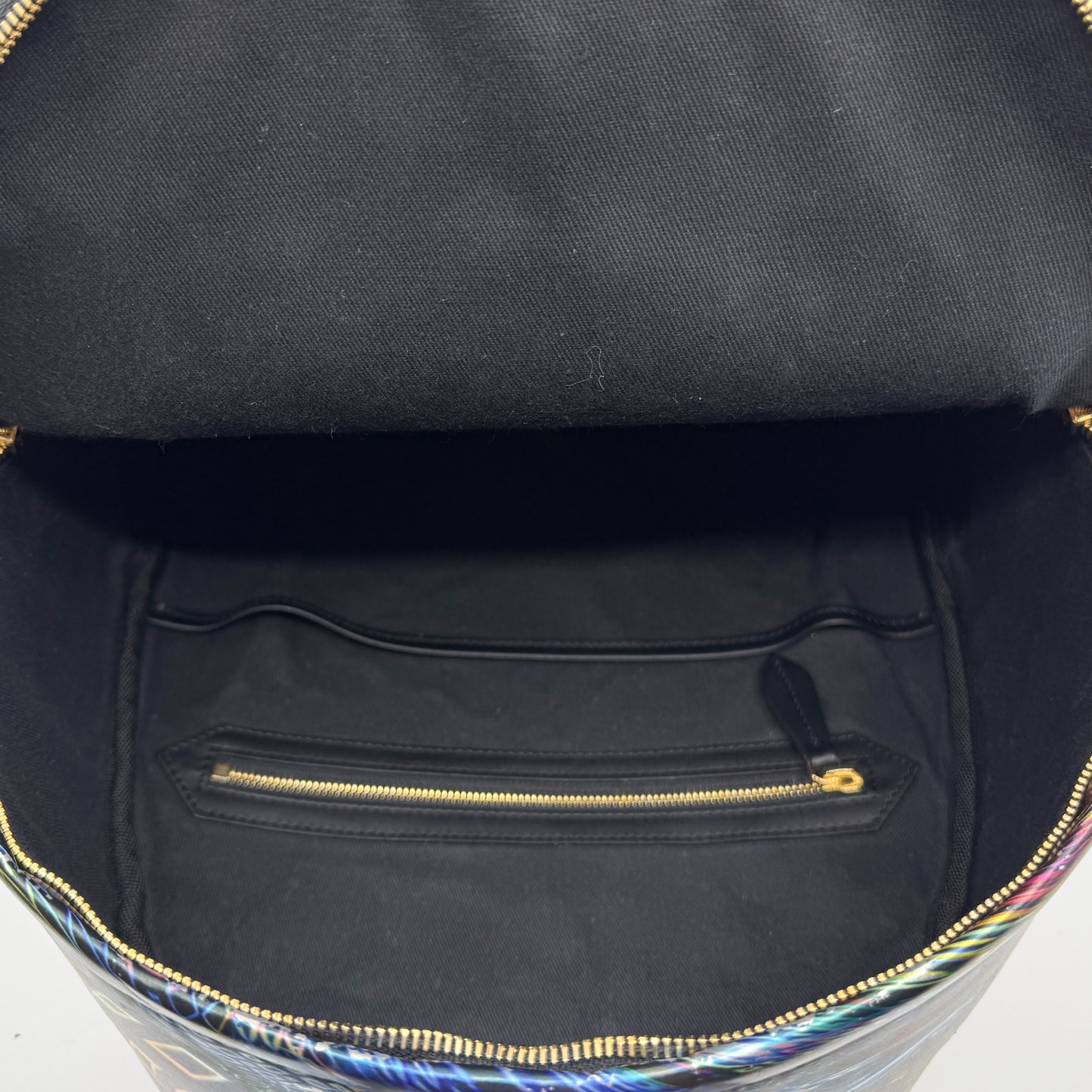 Romance Was Born X Edward Gilbert Blue Foil Print Leather Backpack Bag