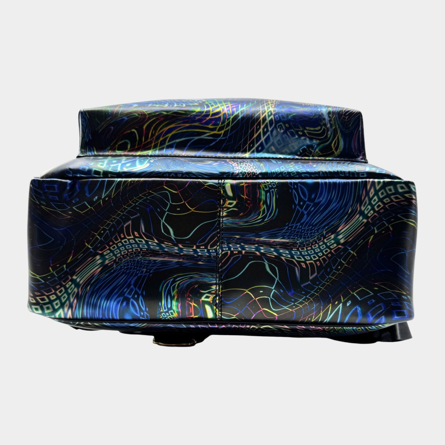 Romance Was Born X Edward Gilbert Blue Foil Print Leather Backpack Bag