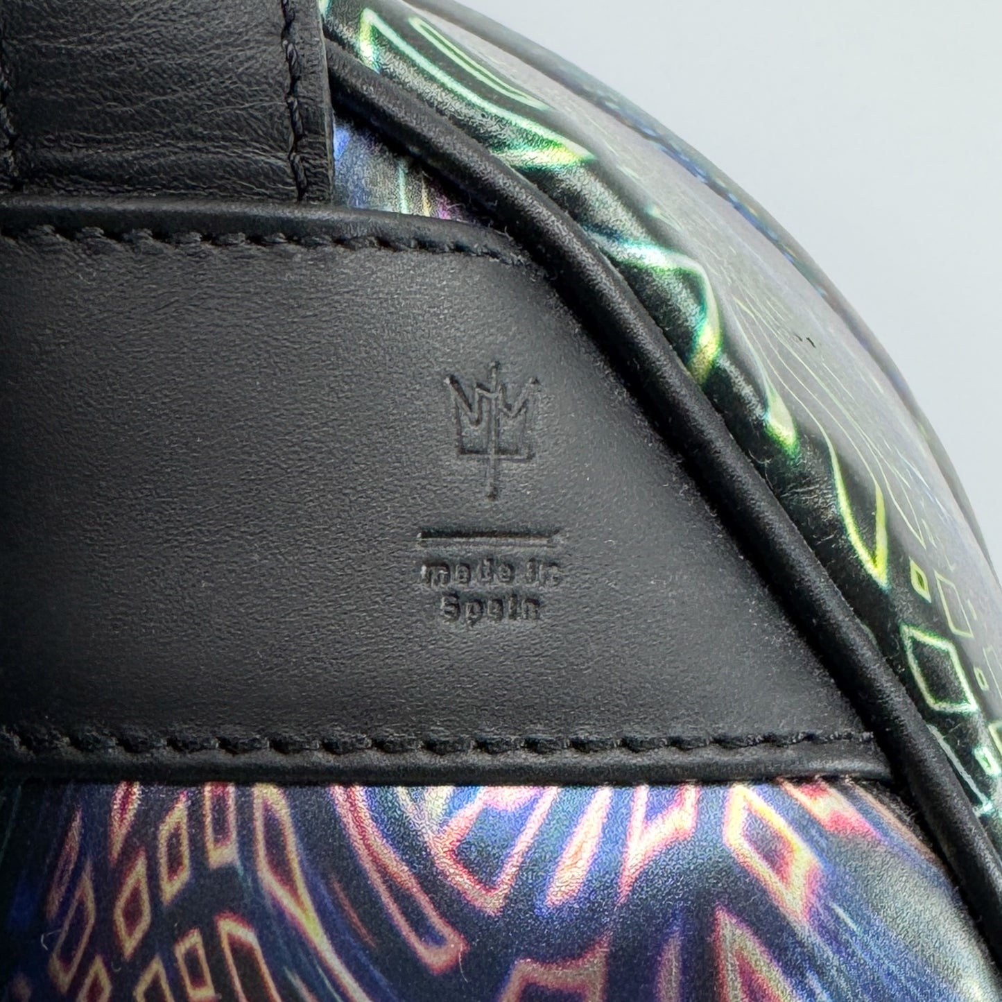 Romance Was Born X Edward Gilbert Blue Foil Print Leather Backpack Bag