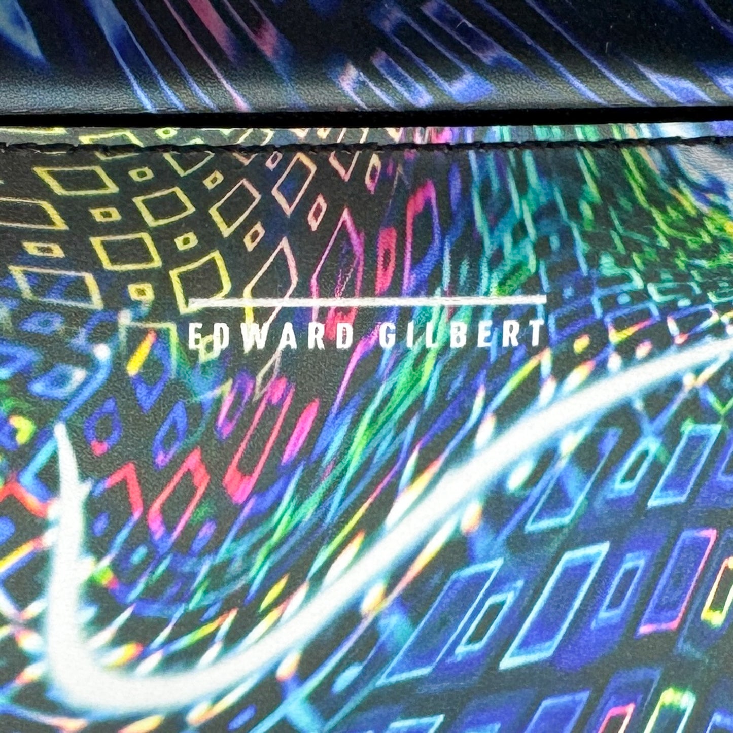 Romance Was Born X Edward Gilbert Blue Foil Print Leather Backpack Bag