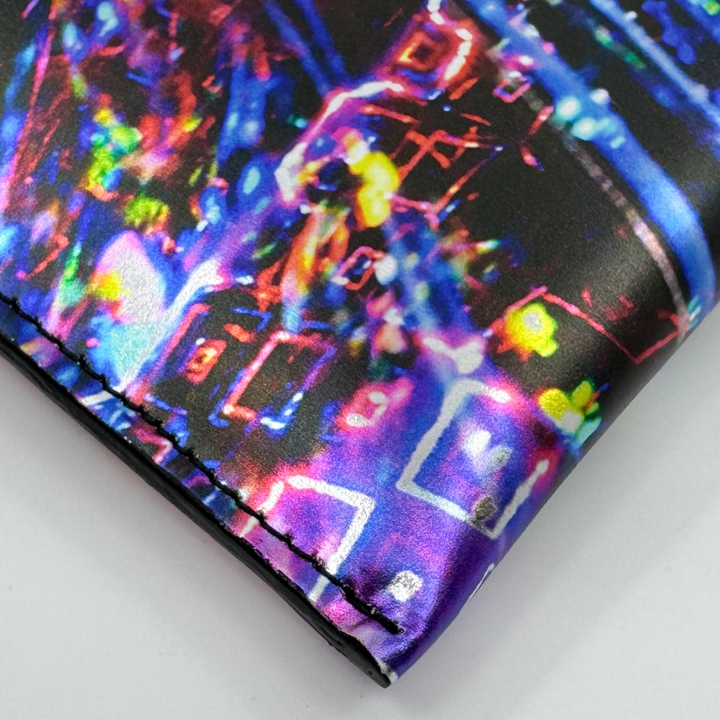 Romance Was Born X Edward Gilbert Pink Silver Foil Print Leather Zip Wallet