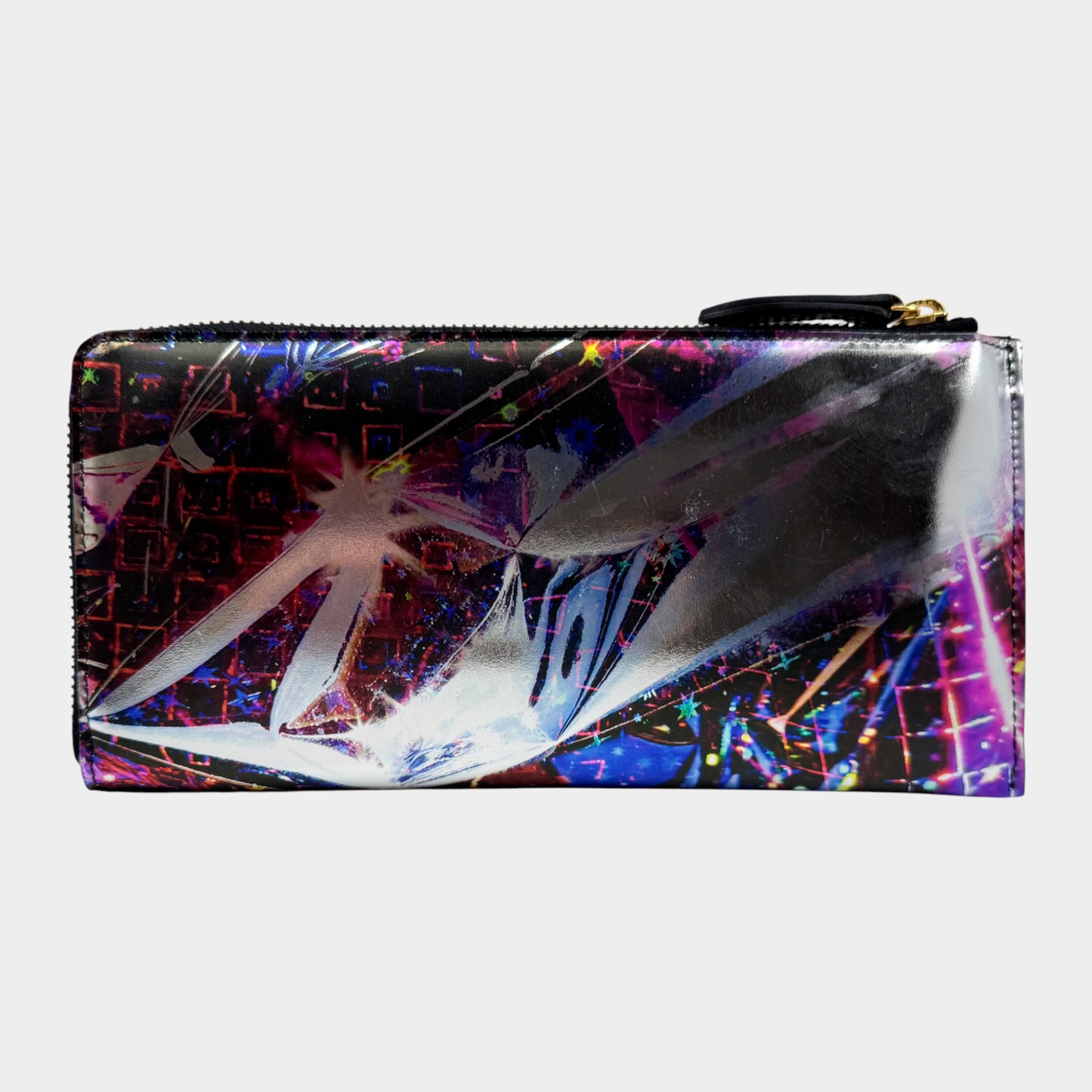 Romance Was Born X Edward Gilbert Pink Silver Foil Print Leather Zip Wallet