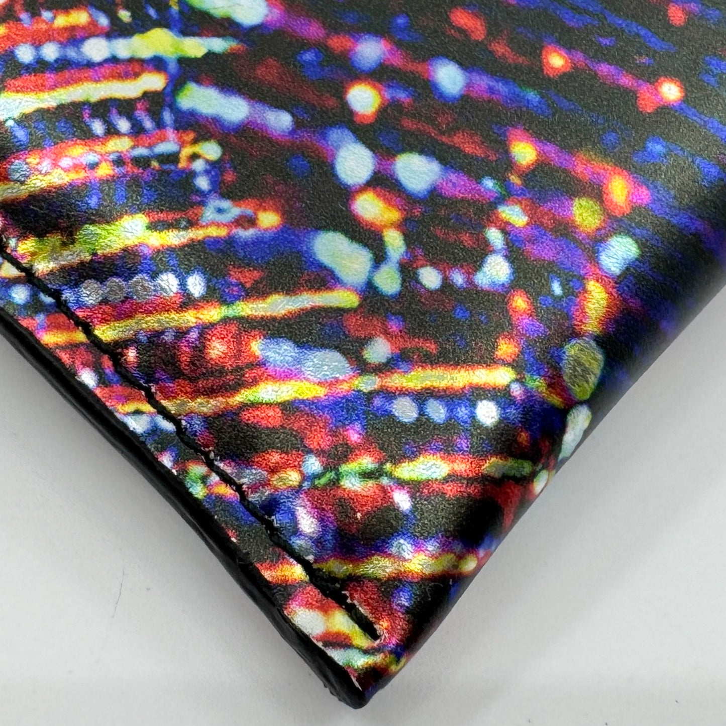 Romance Was Born X Edward Gilbert Black Red Foil Print Leather Zip Wallet