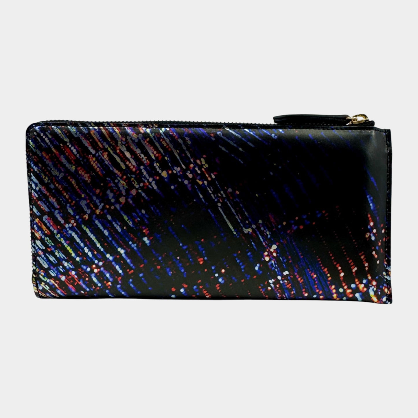 Romance Was Born X Edward Gilbert Black Red Foil Print Leather Zip Wallet