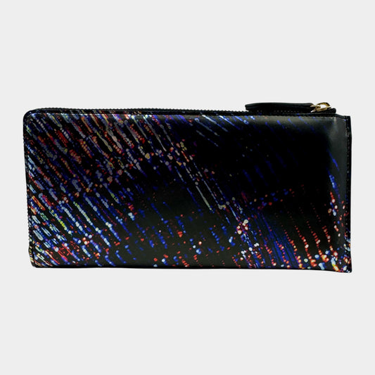 Romance Was Born X Edward Gilbert Black Red Foil Print Leather Zip Wallet