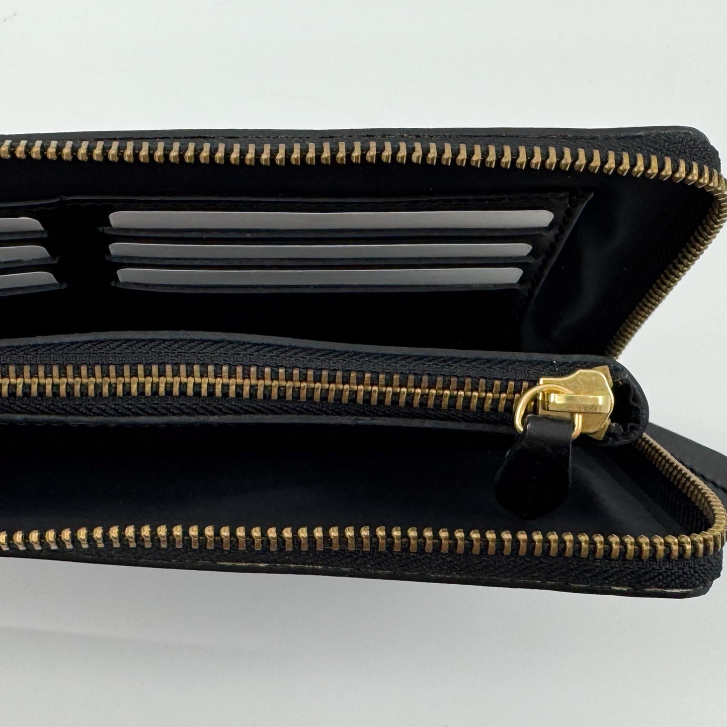 Romance Was Born X Edward Gilbert Blue Yellow Foil Print Leather Zip Wallet