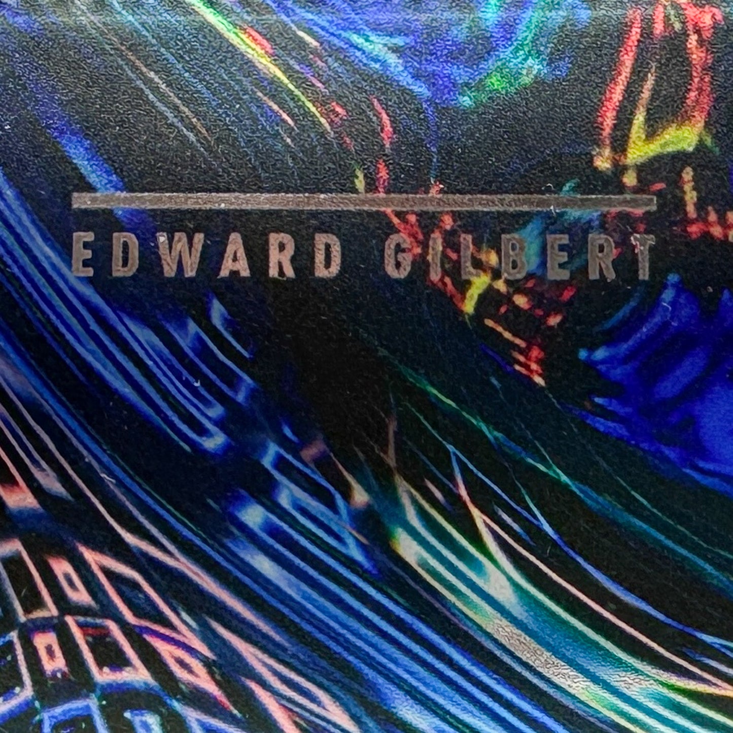 Romance Was Born X Edward Gilbert Blue Yellow Foil Print Leather Zip Wallet