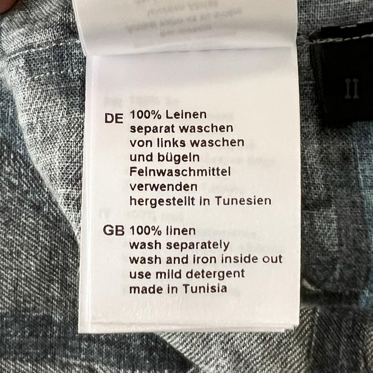 Elemente Clemente Denim Blue Linen Patchwork V Neck Top 0 ~ S ~ AU8 [NEW]