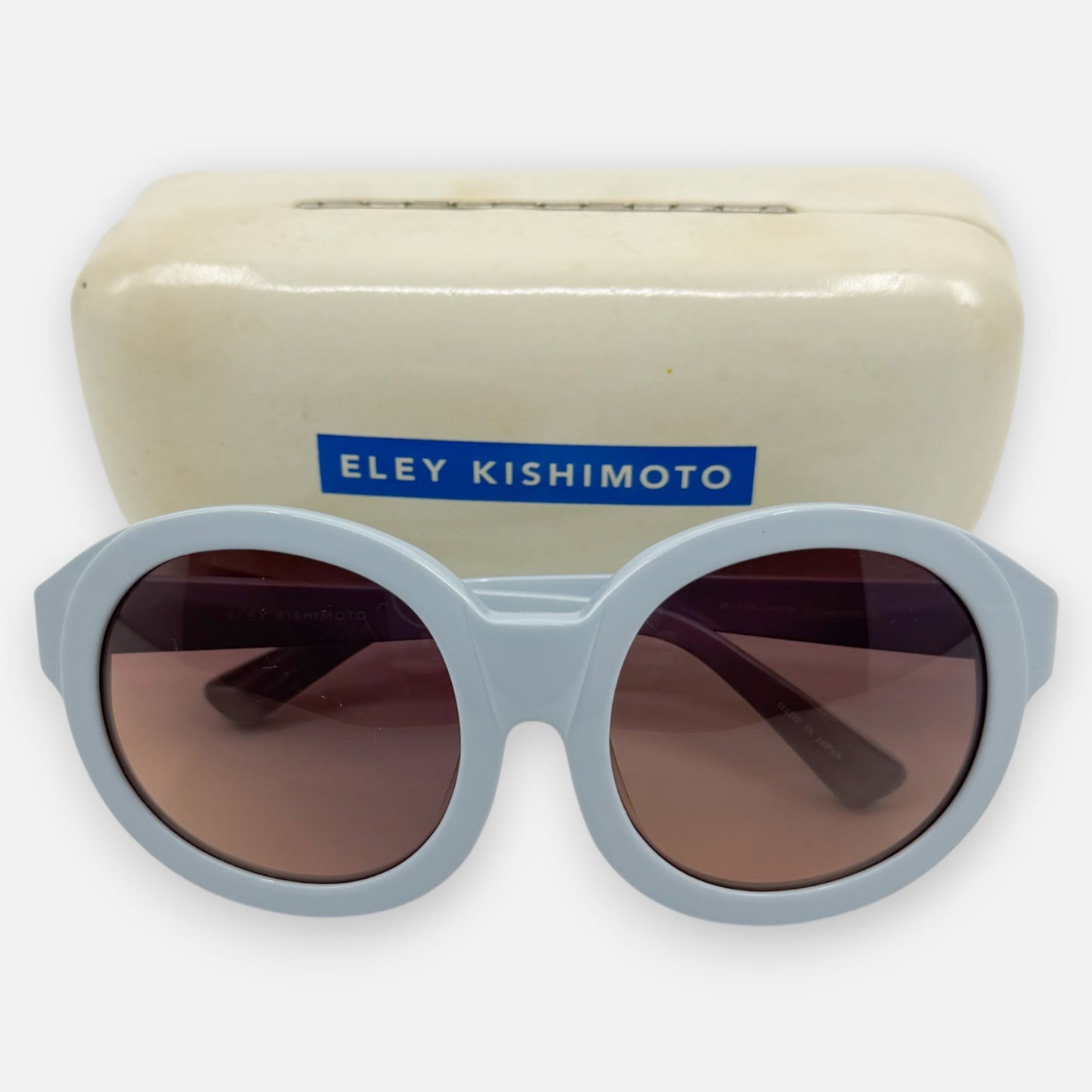 Eley Kishimoto Pale Blue Round Sunglasses