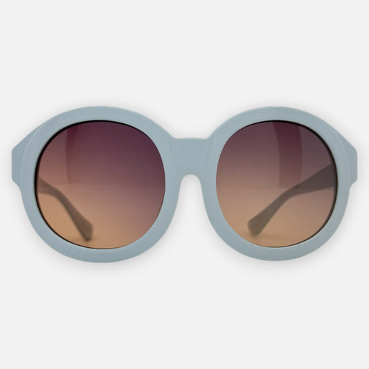 Eley Kishimoto Pale Blue Round Sunglasses