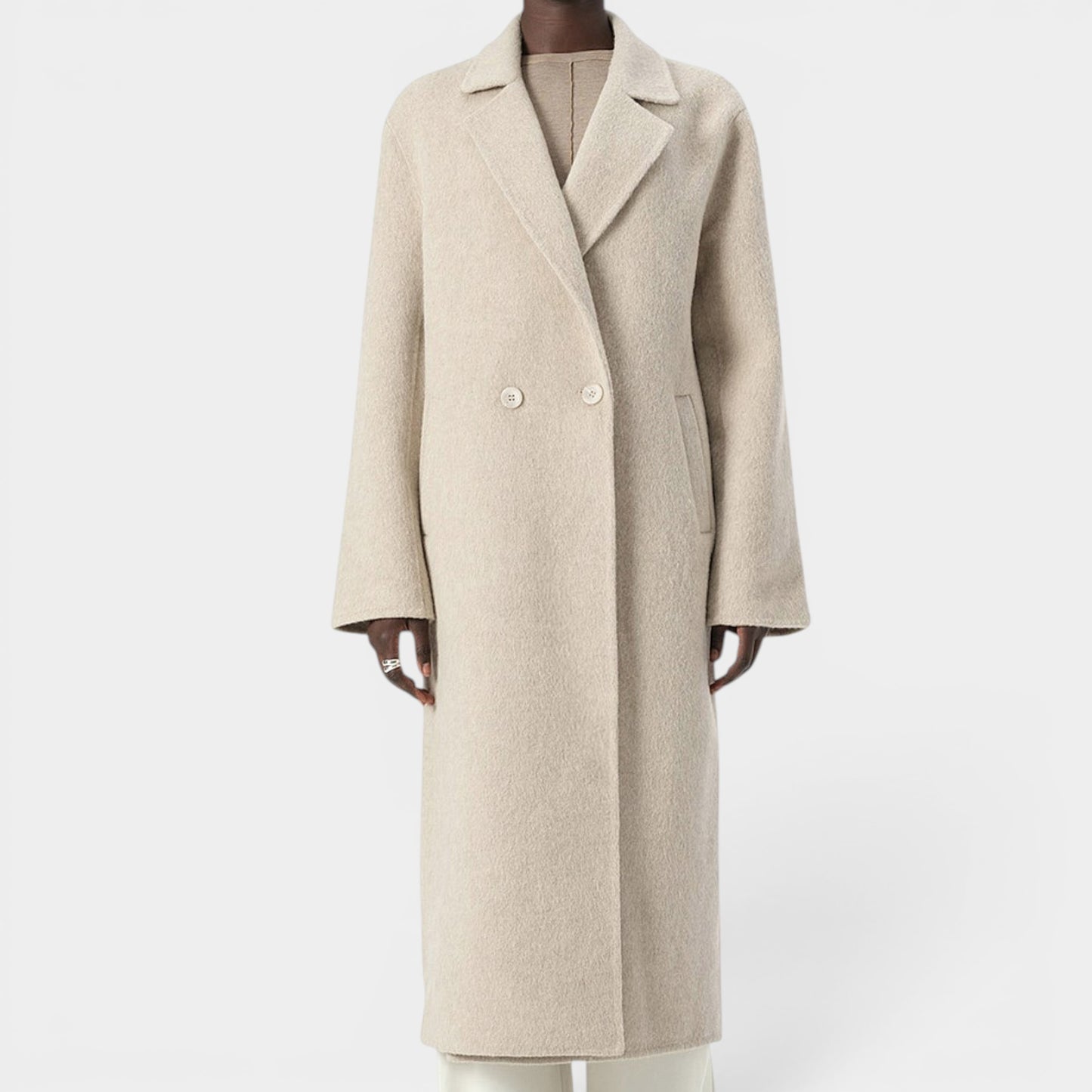 Elka Collective Cream Wool Alpaca Keiko Coat Large ~ AU12-14