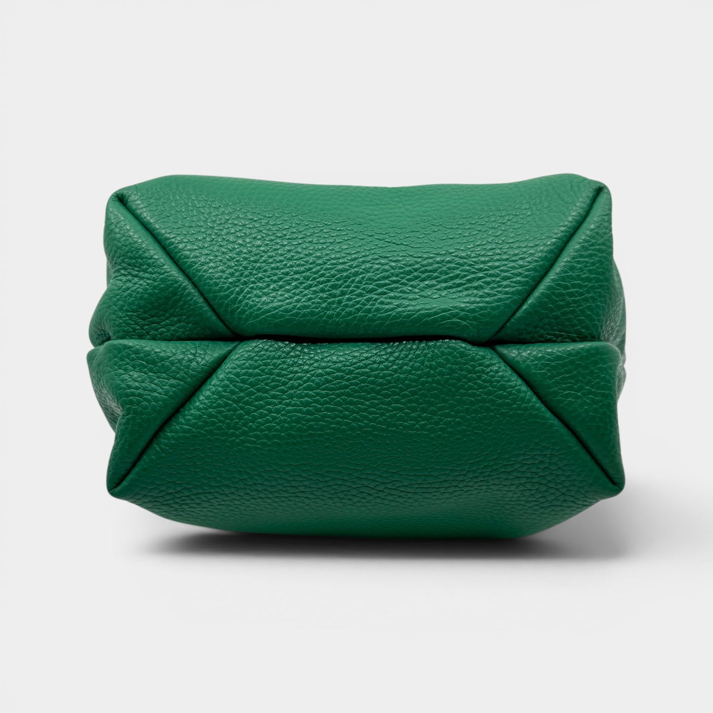 A-Esque Elf Green Grain Leather Square Crossbody & Clutch Bag