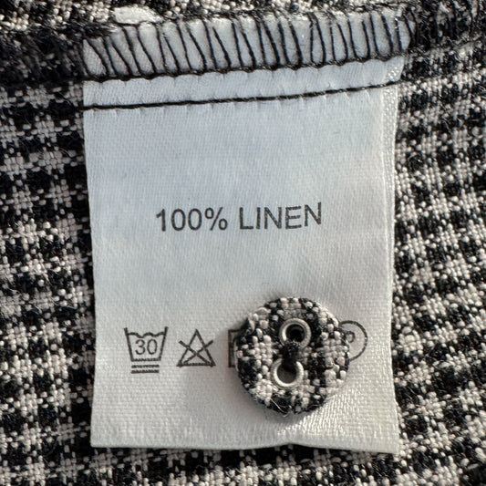 Eva's Sunday Black White Check Signature Linen Duster Coat **Size??**
