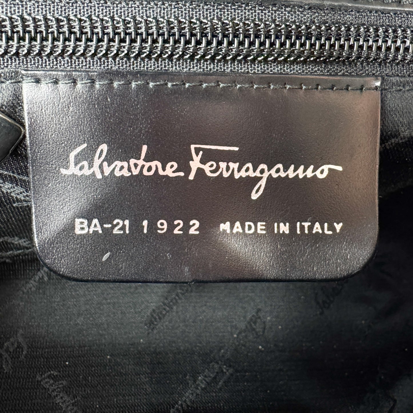 Salvatore Ferragamo Black Smooth Leather Small Handbag