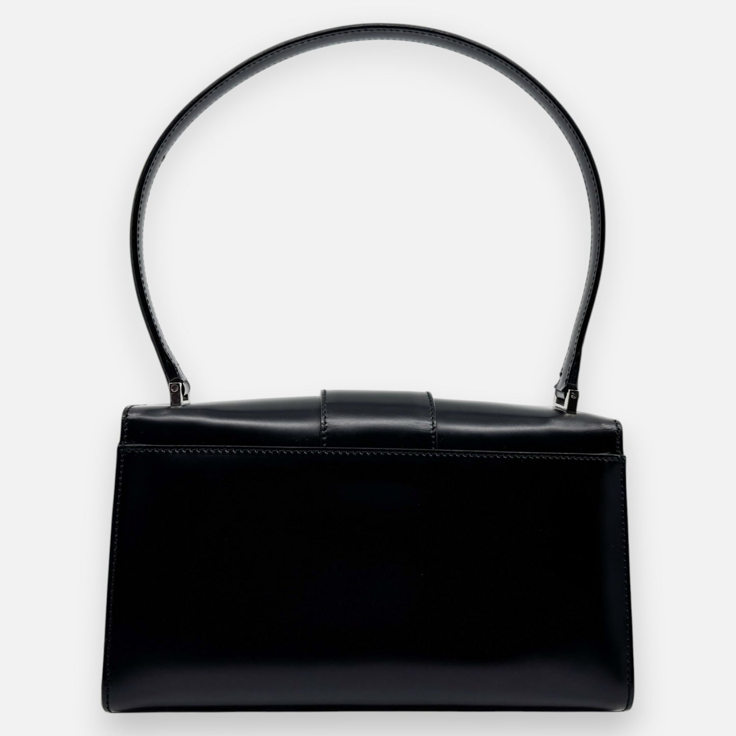 Salvatore Ferragamo Black Smooth Leather Small Handbag