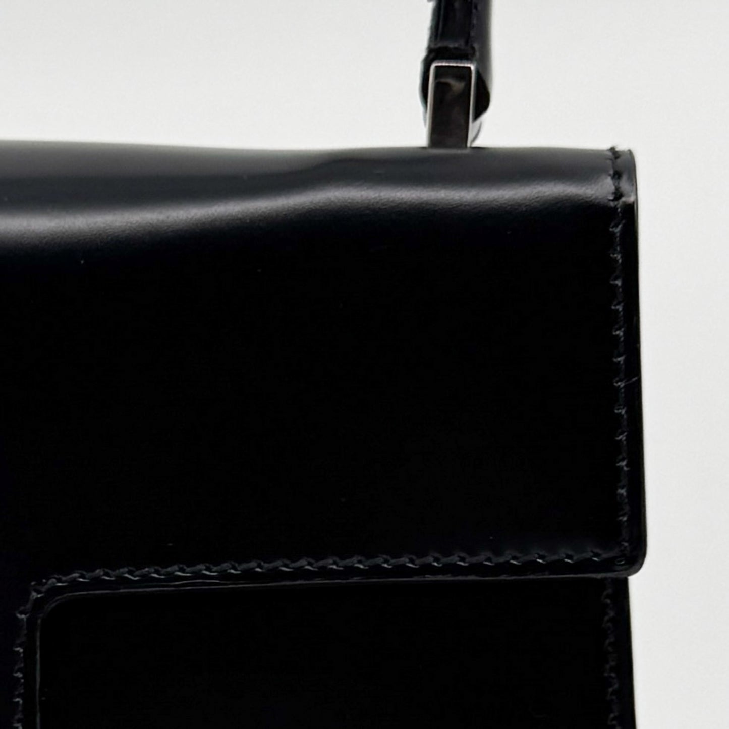 Salvatore Ferragamo Black Smooth Leather Small Handbag