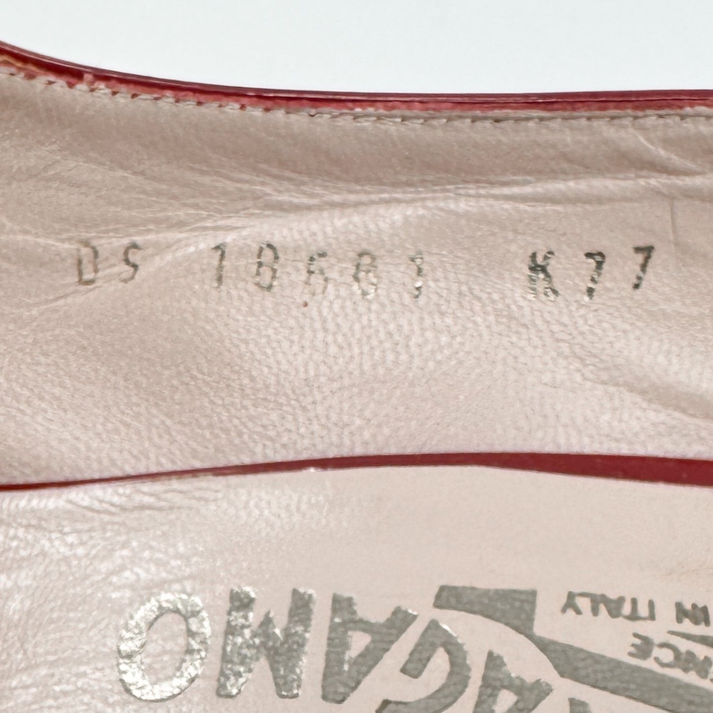 Salvatore Ferragamo Red Patent Leather Wedge Shoes EU41 ~ AU10.5 M