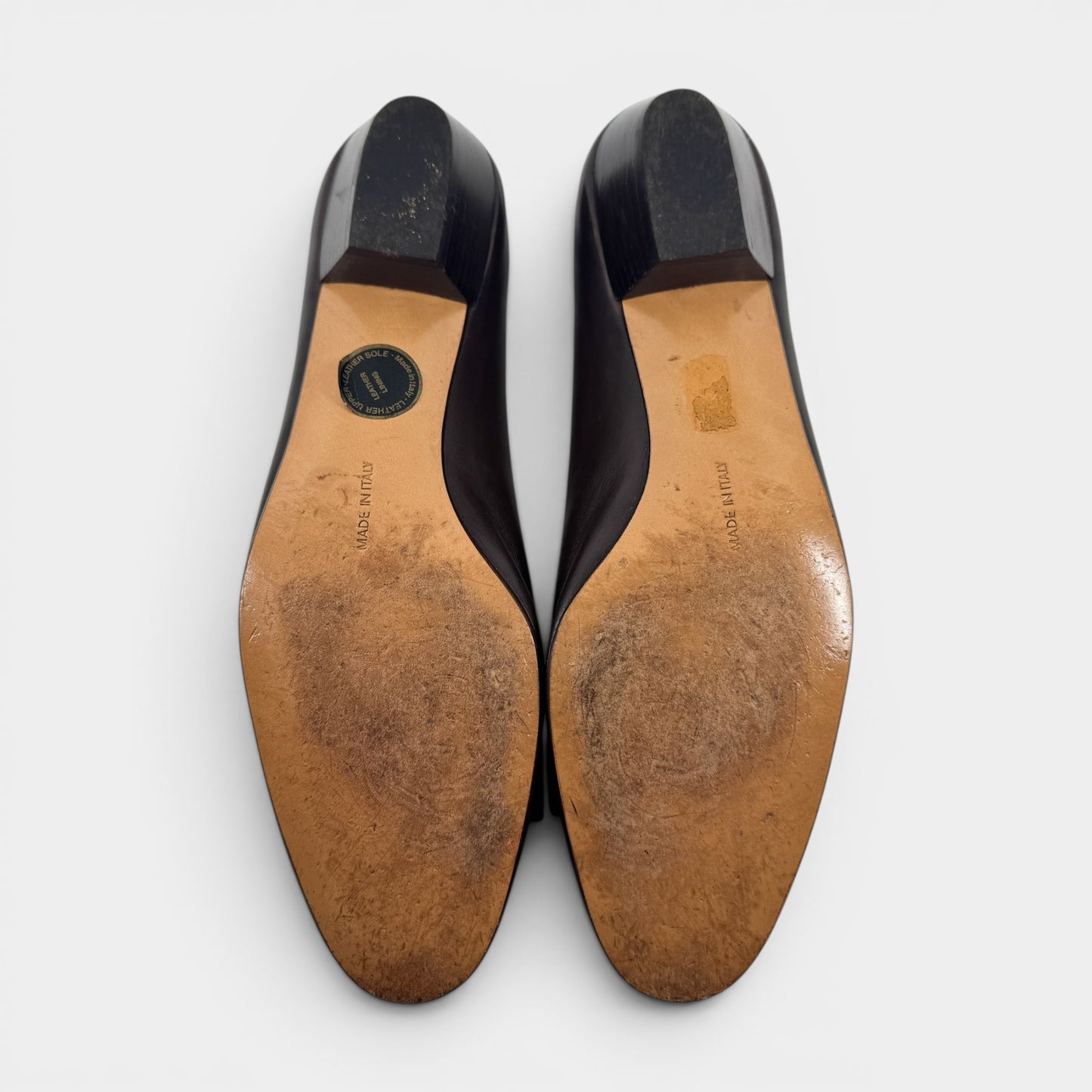 Salvatore Ferragamo Vintage Brown Leather Vara Bow Shoes AU7.5 ~ EU38