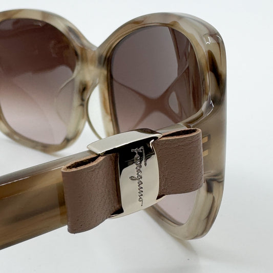 Salvatore Ferragamo Beige Brown Sunglasses [SF657SL] [NEW]