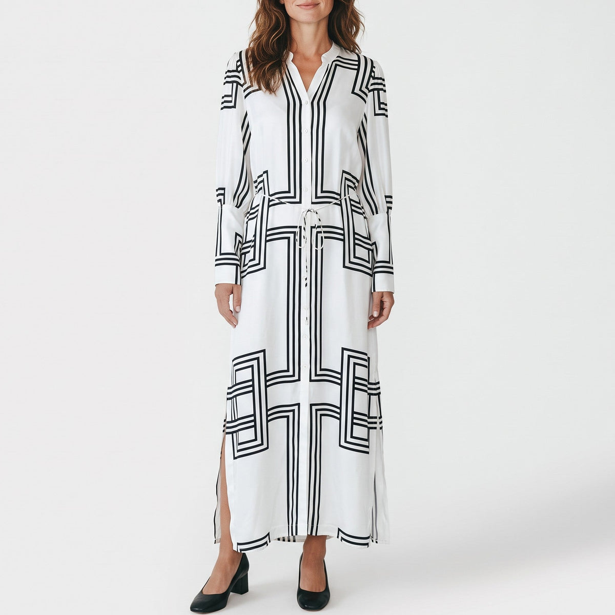 Ginger & Smart Walk The Line Silk Viscose Shirt Dress AU6 ~ Small