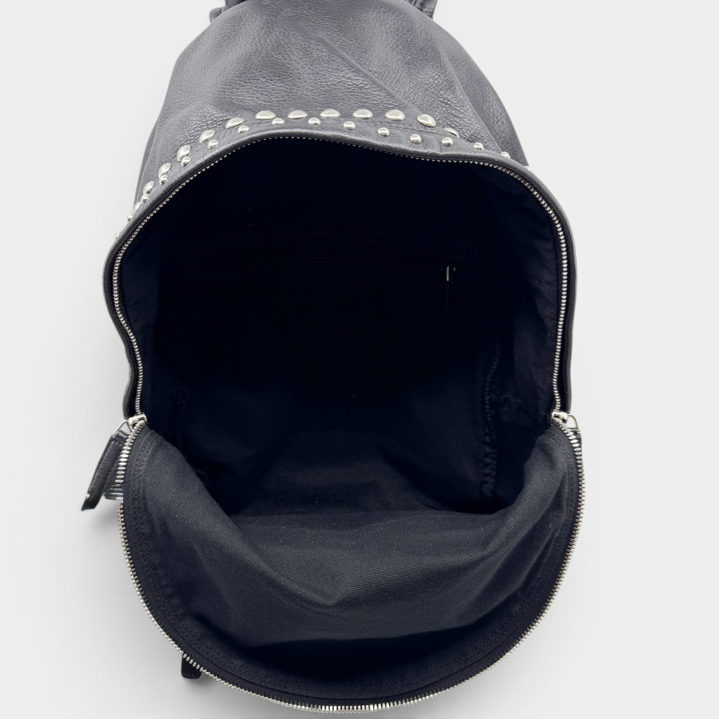 Givenchy Black & White Striped Nylon Leather Studded Backpack