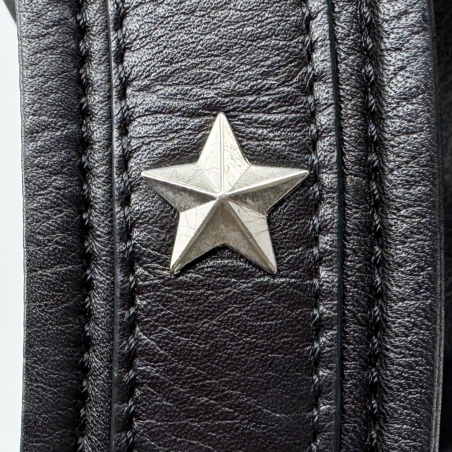 Givenchy Black & White Striped Nylon Leather Studded Backpack
