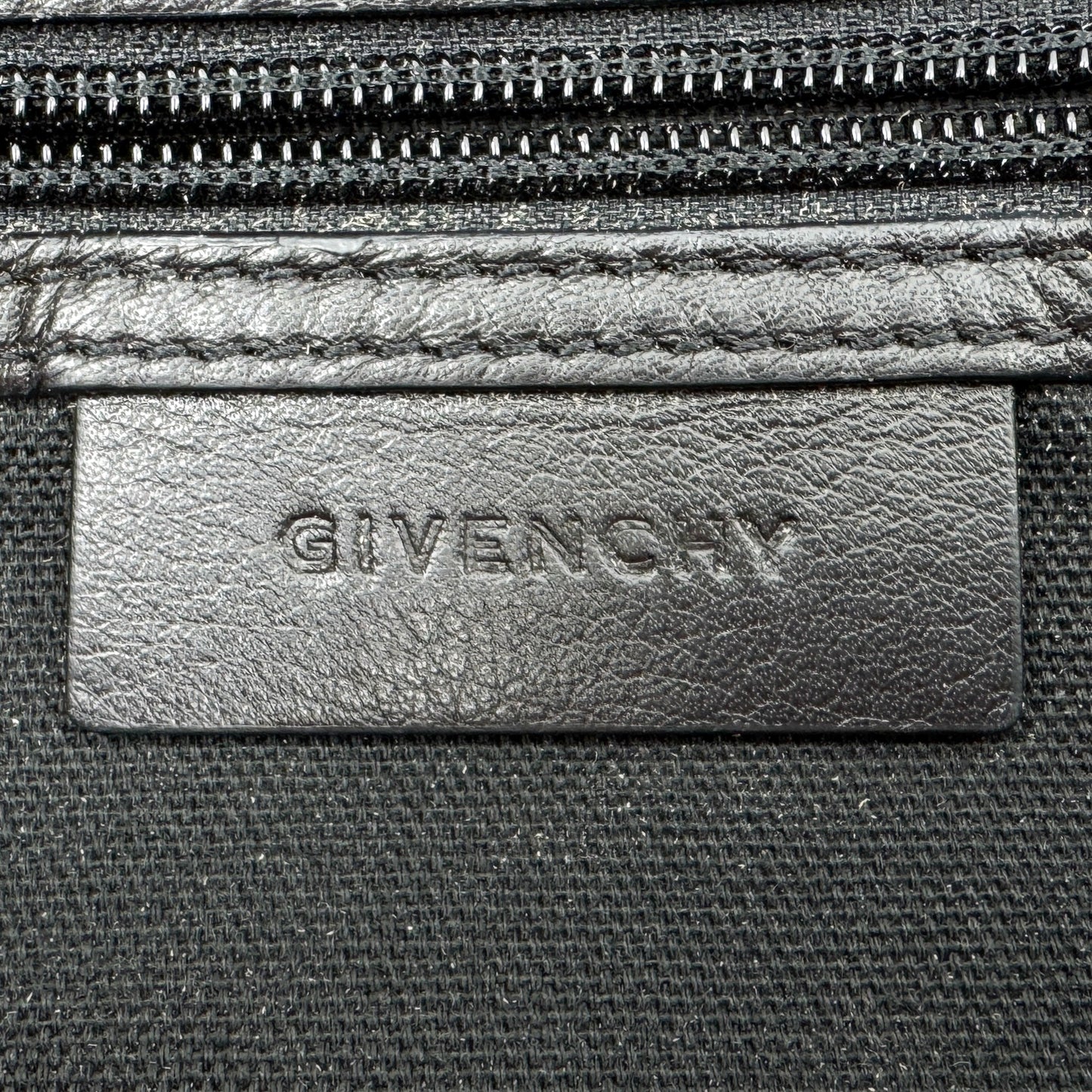 Givenchy Black & White Striped Nylon Leather Studded Backpack