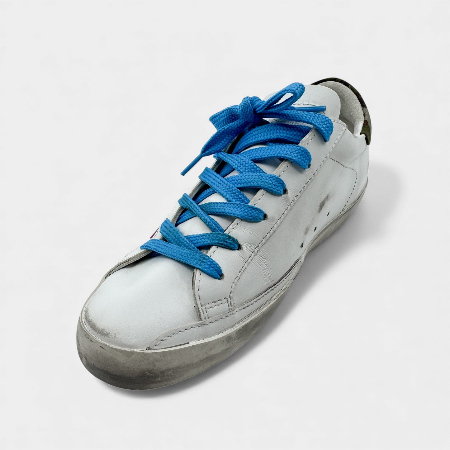 Golden Goose Private EDT Super Star White Leather Distressed Sneakers EU37 ~ AU6