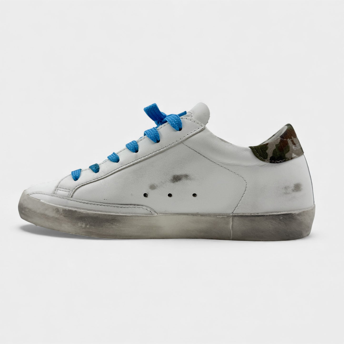 Golden Goose Private EDT Super Star White Leather Distressed Sneakers EU37 ~ AU6