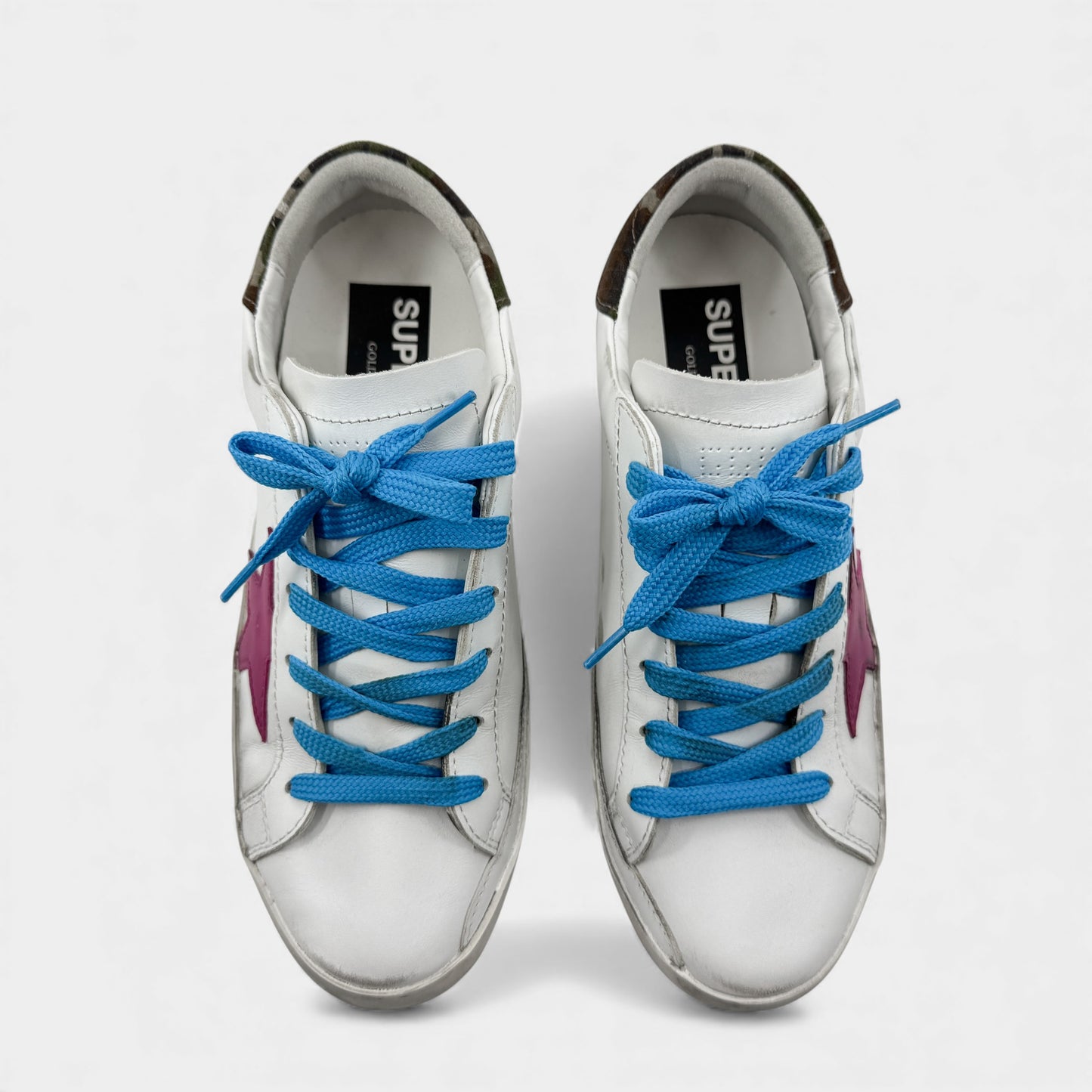 Golden Goose Private EDT Super Star White Leather Distressed Sneakers EU37 ~ AU6