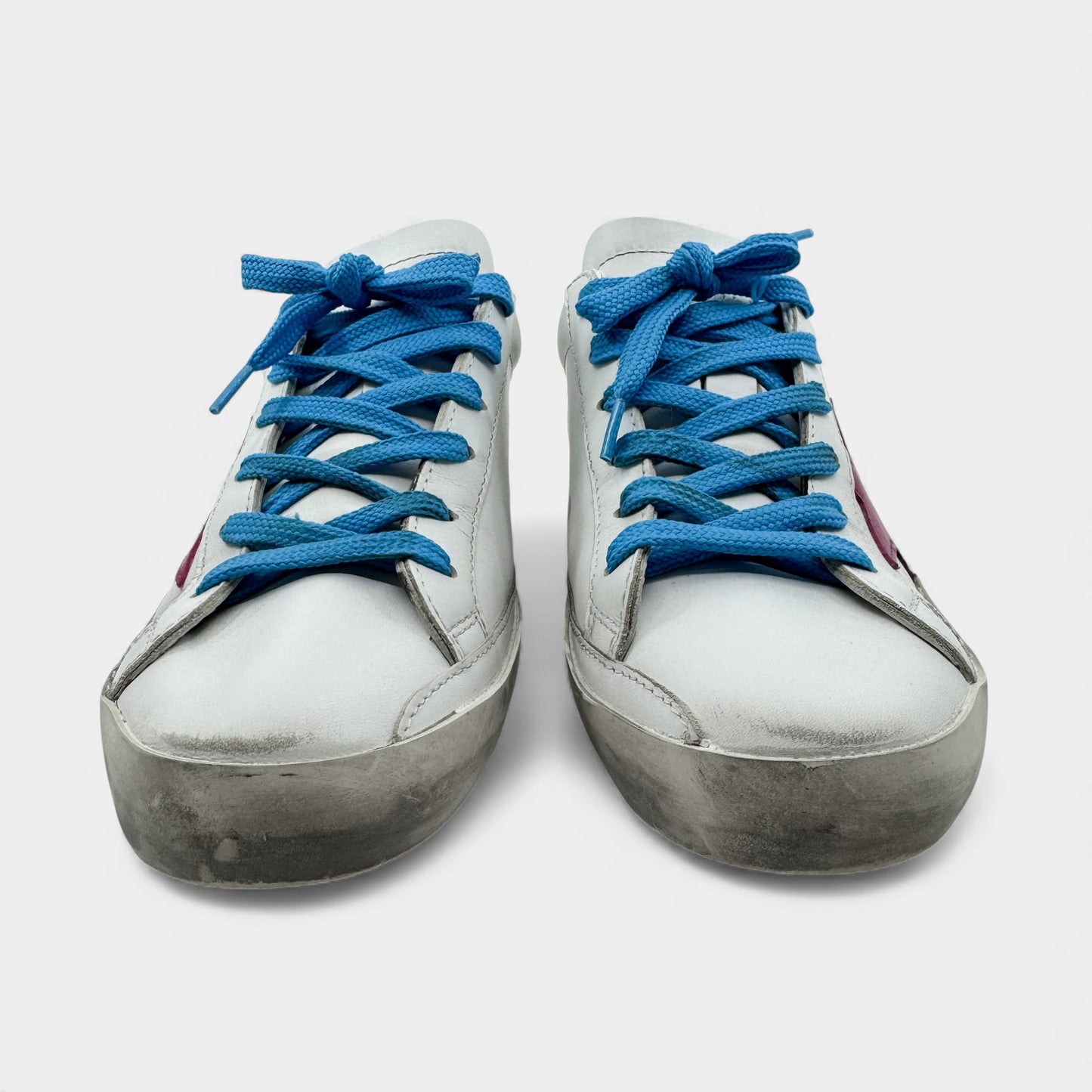 Golden Goose Private EDT Super Star White Leather Distressed Sneakers EU37 ~ AU6