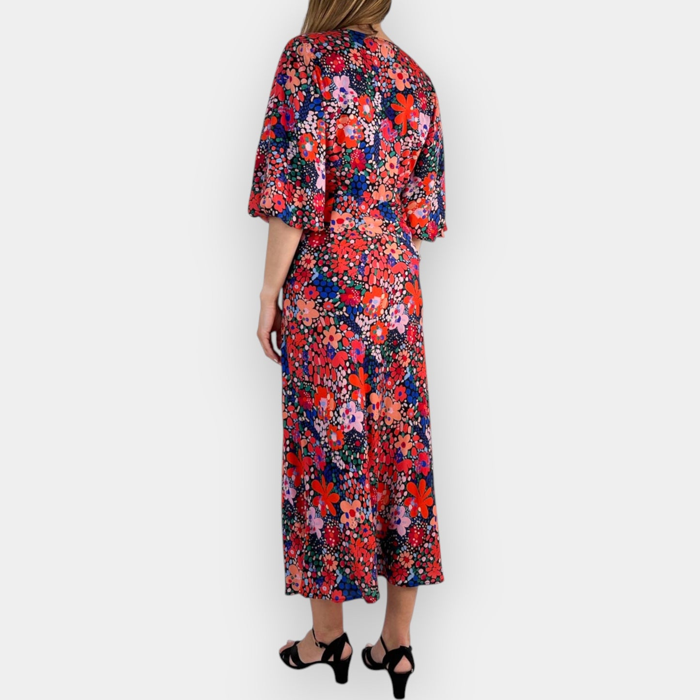 Gorman Red & Blue Floral Petal Dance Party Dress AU10 [NEW]