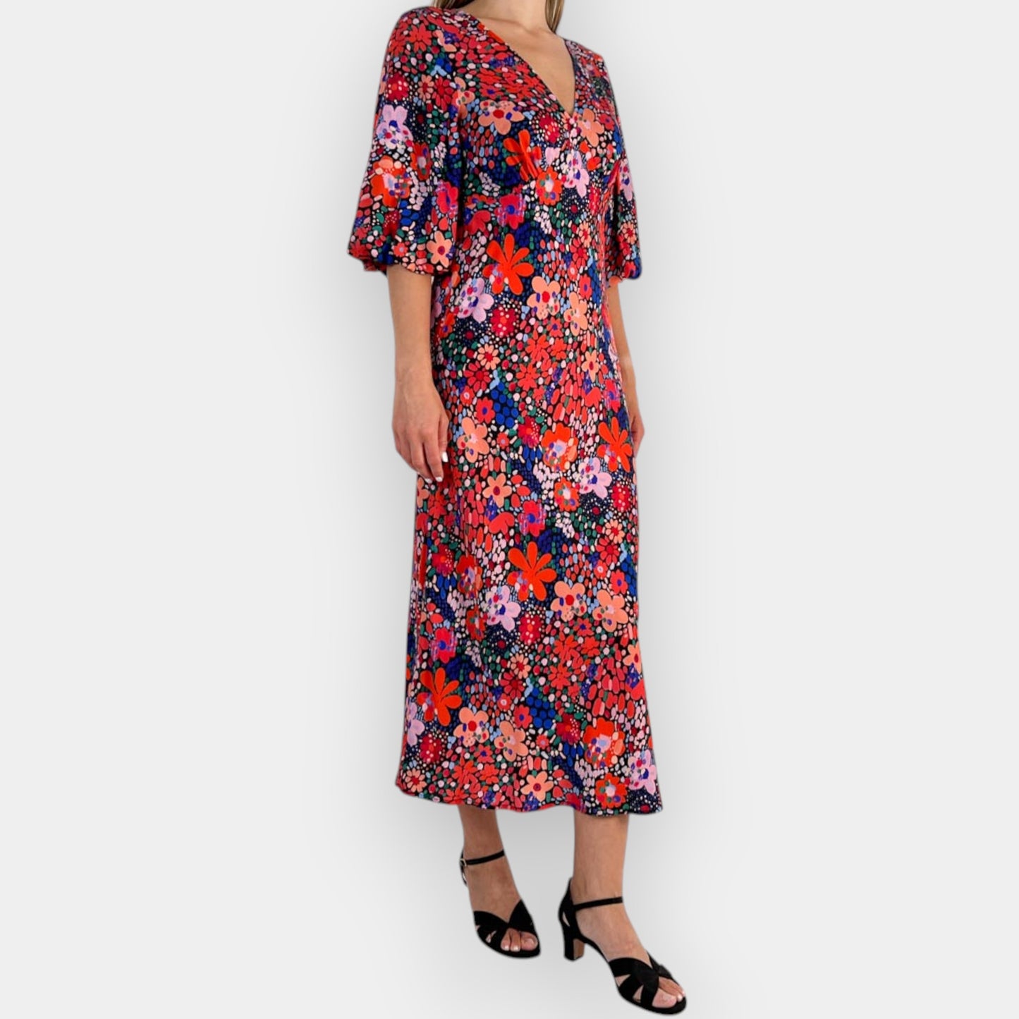 Gorman Red & Blue Floral Petal Dance Party Dress AU10 [NEW]