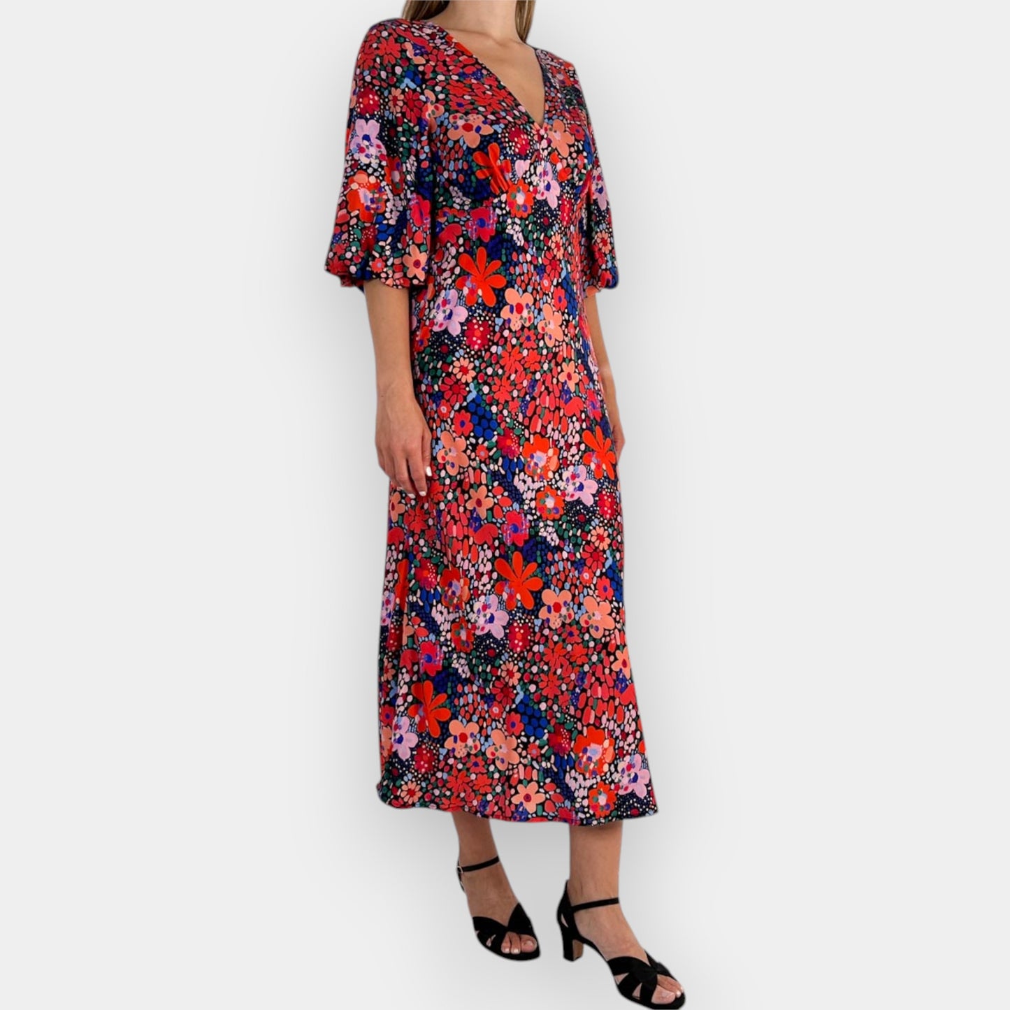 Gorman Red & Blue Floral Petal Dance Party Dress AU10 [NEW]