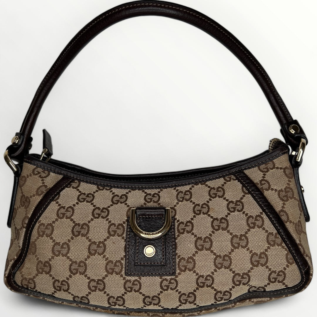 Gucci GG Brown Canvas & Leather Abbey D-Ring Bag