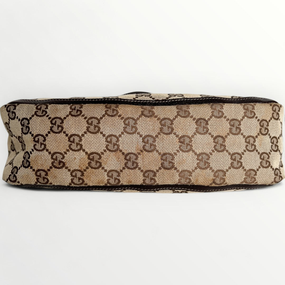 Gucci GG Brown Canvas & Leather Abbey D-Ring Bag