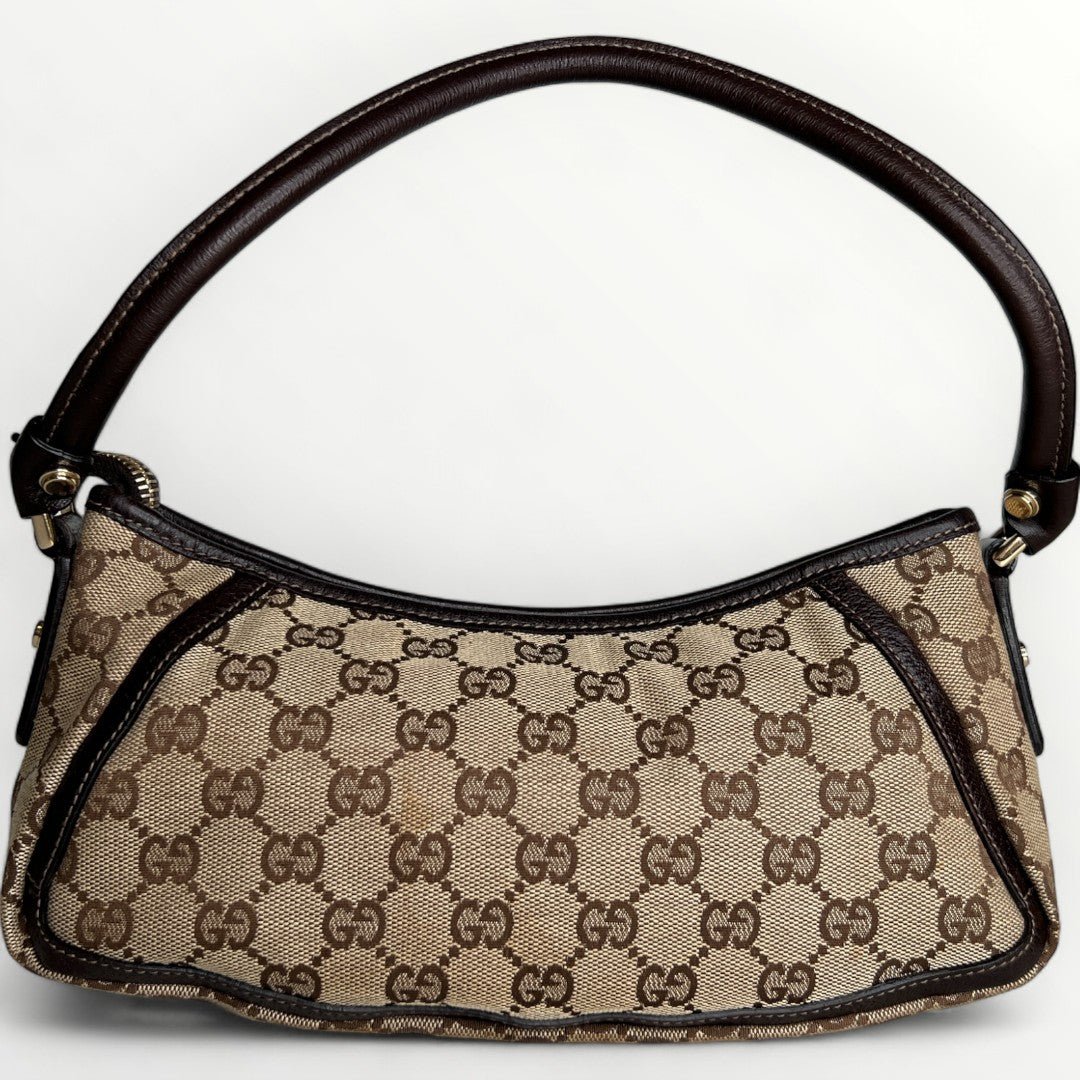 Gucci GG Brown Canvas & Leather Abbey D-Ring Bag