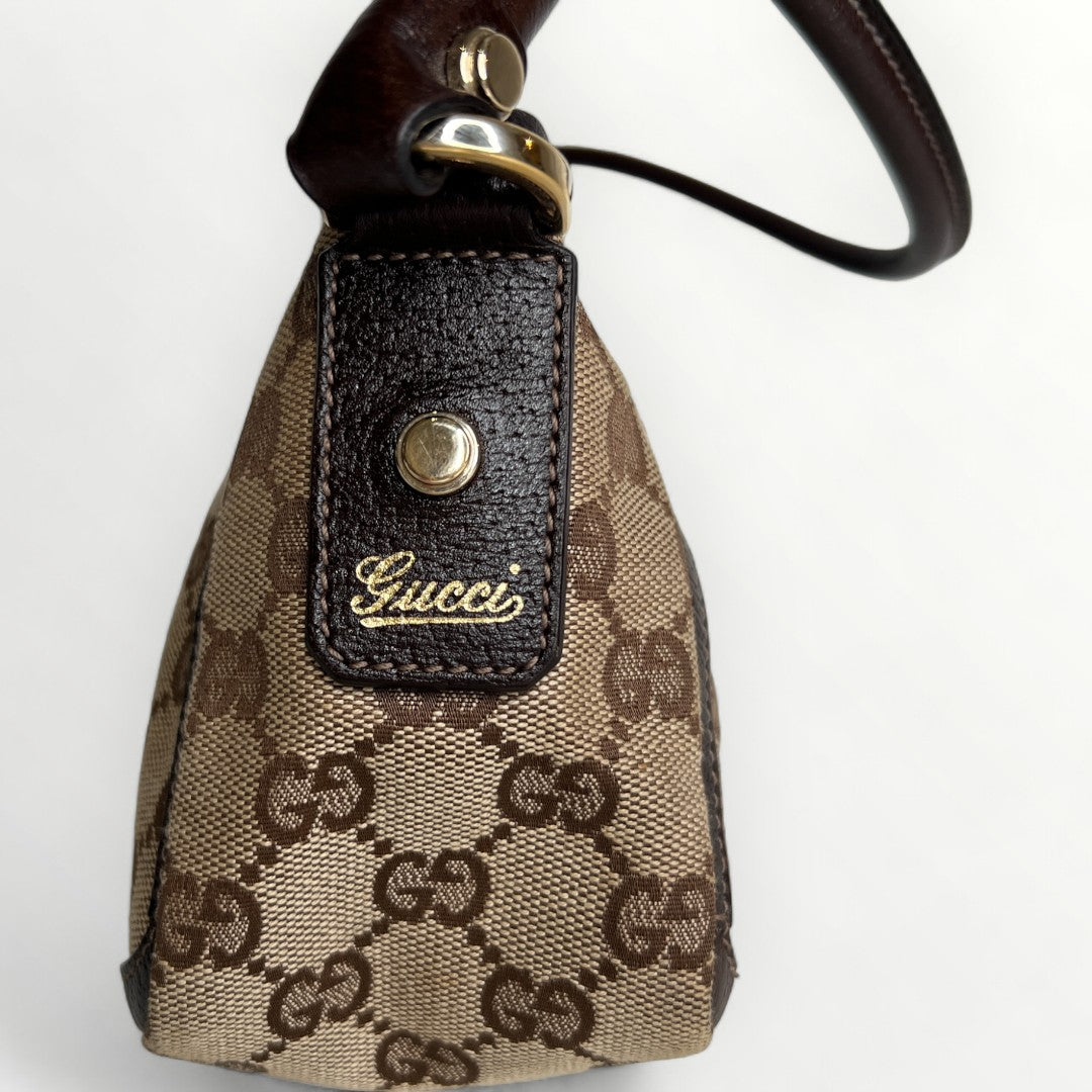 Gucci GG Brown Canvas & Leather Abbey D-Ring Bag