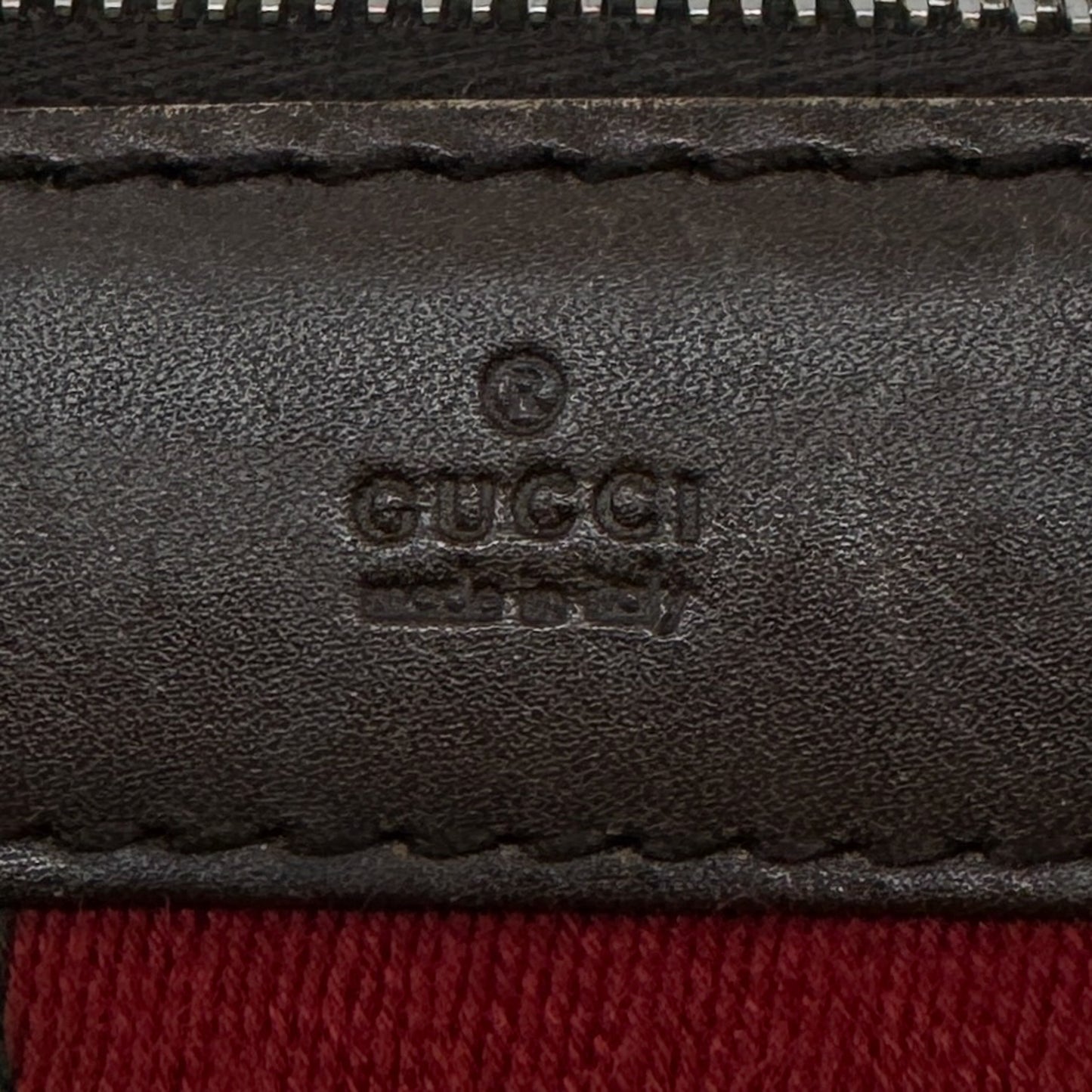 Gucci GG Canvas Leather Vintage Web Boston Bag