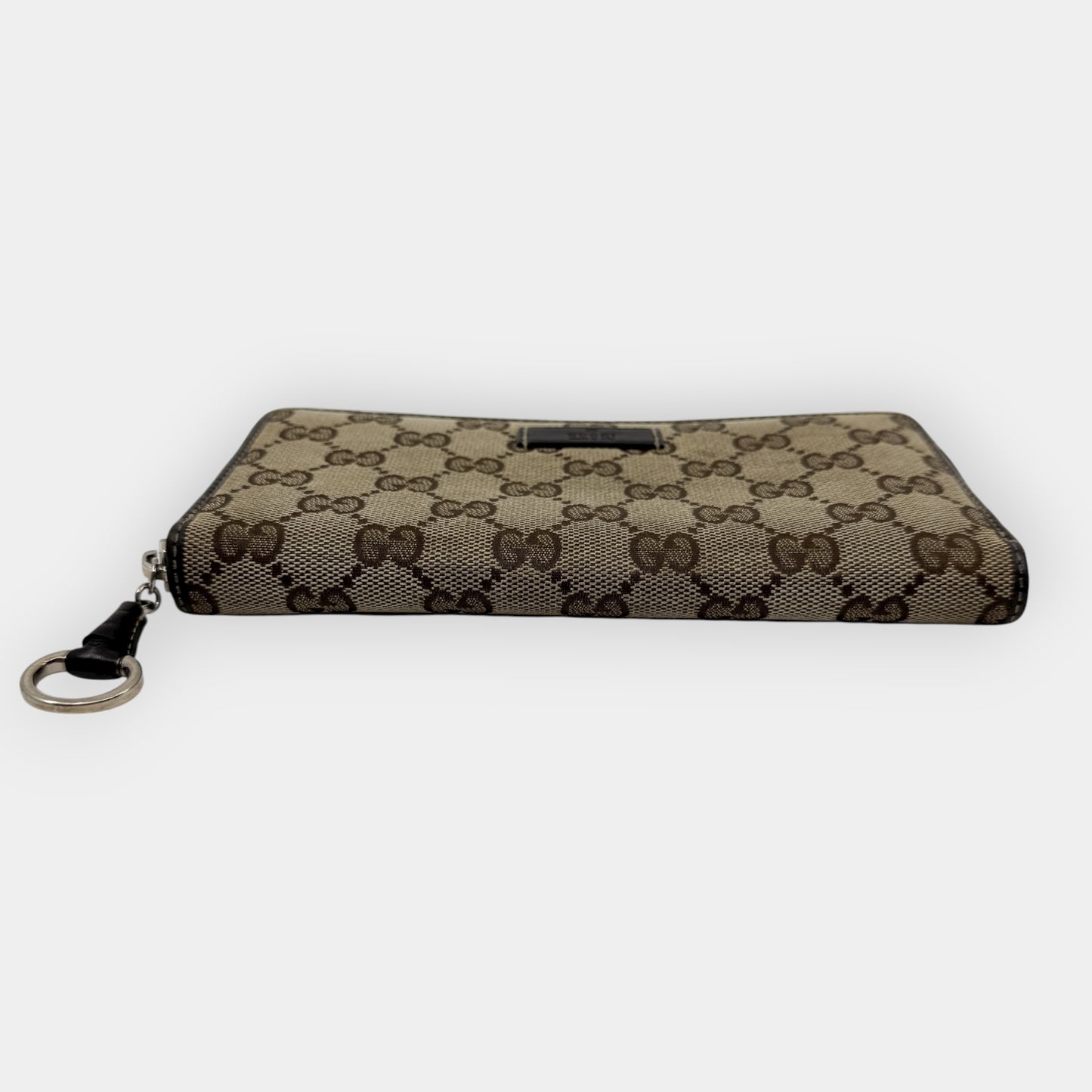Gucci GG Brown Logo Canvas Zip Around Long Wallet [224246]